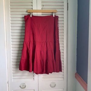 Red GAP skirt mid-length Linen